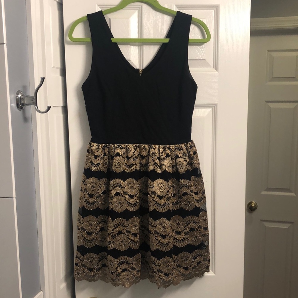 Black and Gold Dress